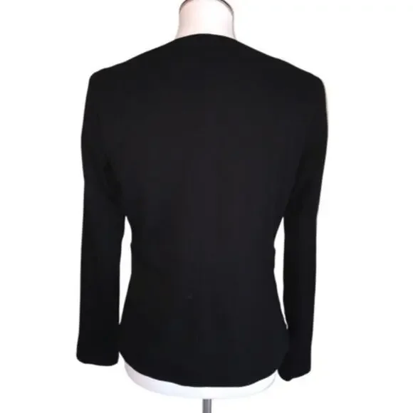 Doncaster Mixed Media Nubby Tweed Zip Jacket Small EUC - Picture 3 of 8